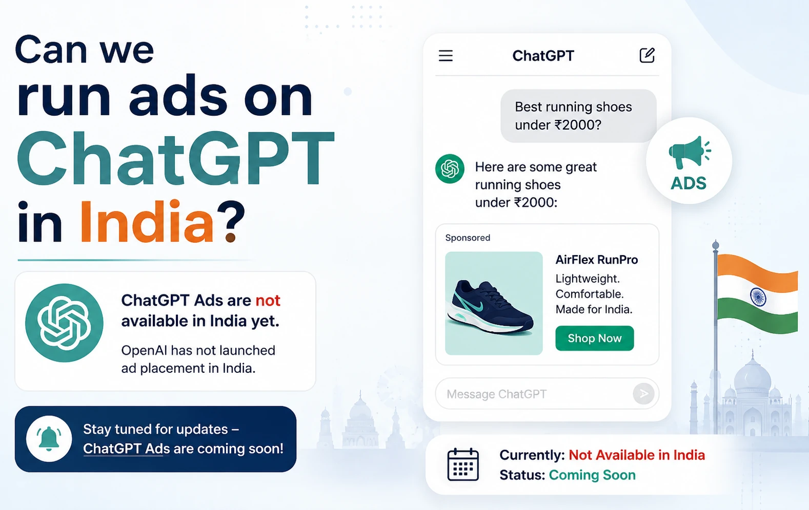 Can we run ads on ChatGPT in India?